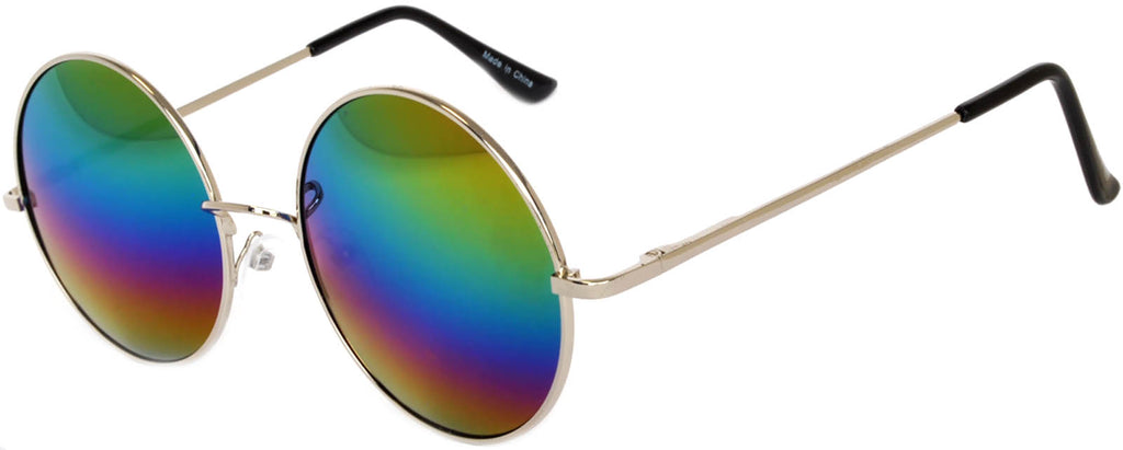 Wraparound Sunglasses - Rainbow on Black Campeones